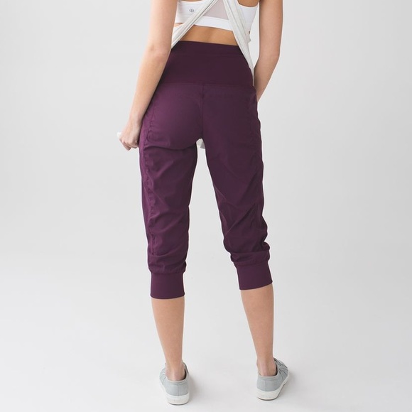 lululemon athletica Pants - Lululemon In Flux Crop Plum Swift Studio High Waist Purple Maternity